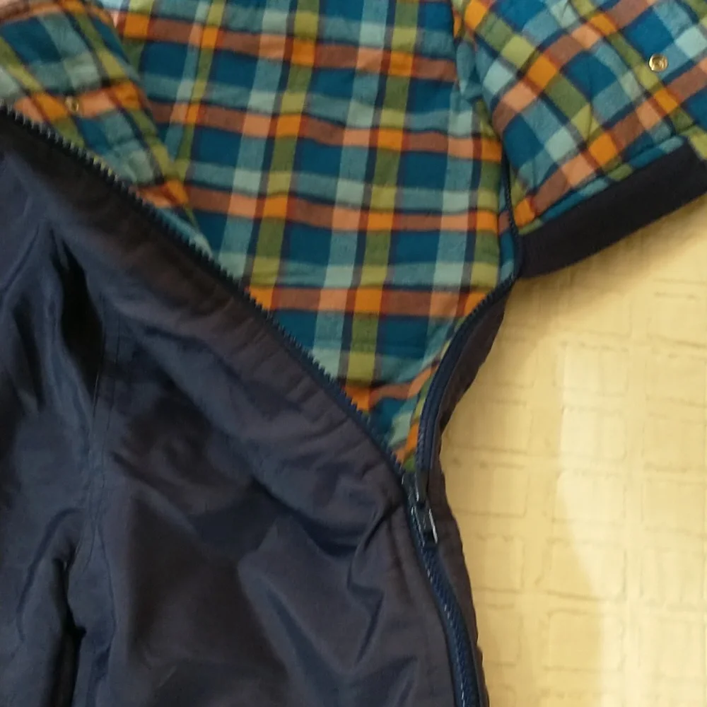 Gymboree Snowsuit, Navy Blue With Plaid,  Boys Size 1 1/2‎ To 2 Years Old